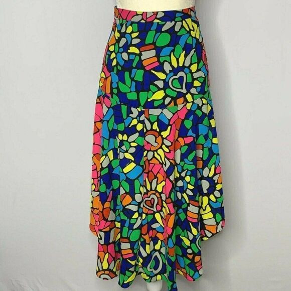 LAmour Nanette Lepore High Low Skirt XS Multicolor - Picture 5 of 6